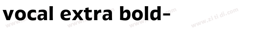 vocal extra bold字体转换